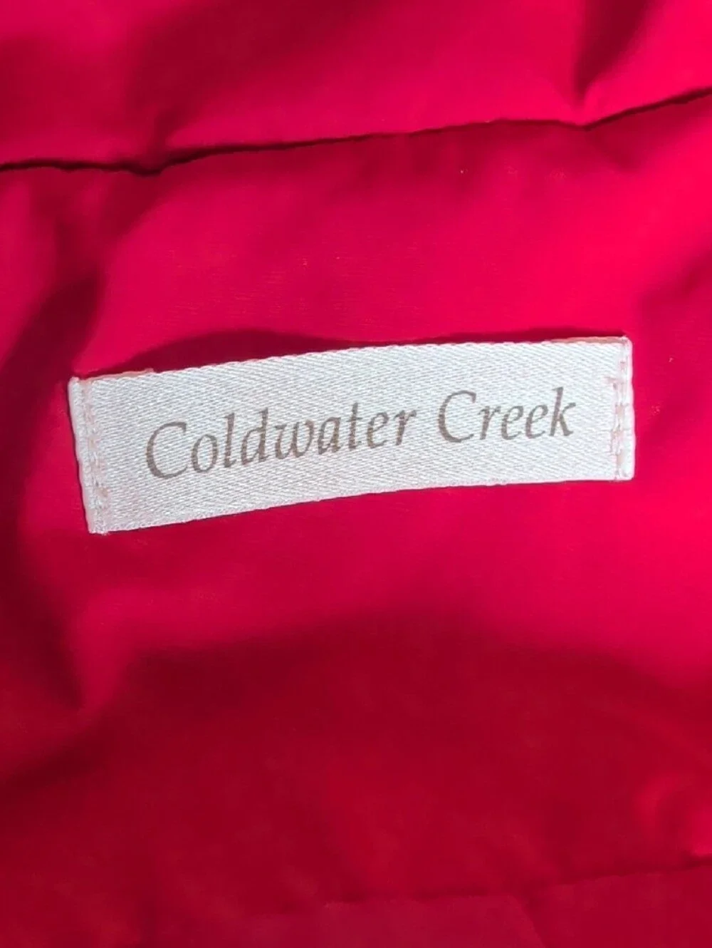 Coldwater Creek Red Quilted Zip Vest